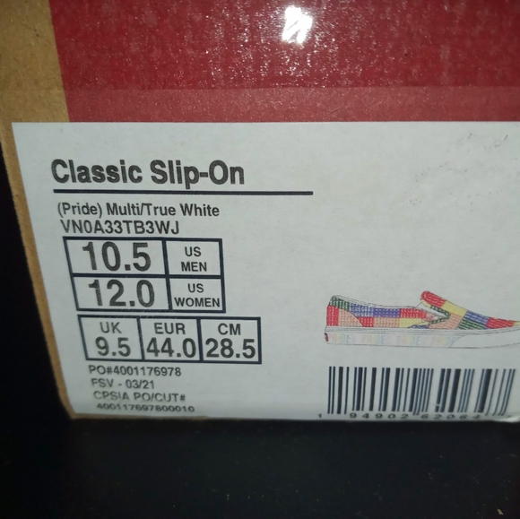Vans Classic Slip On Pride Multiple Sizes - Picture 11 of 11